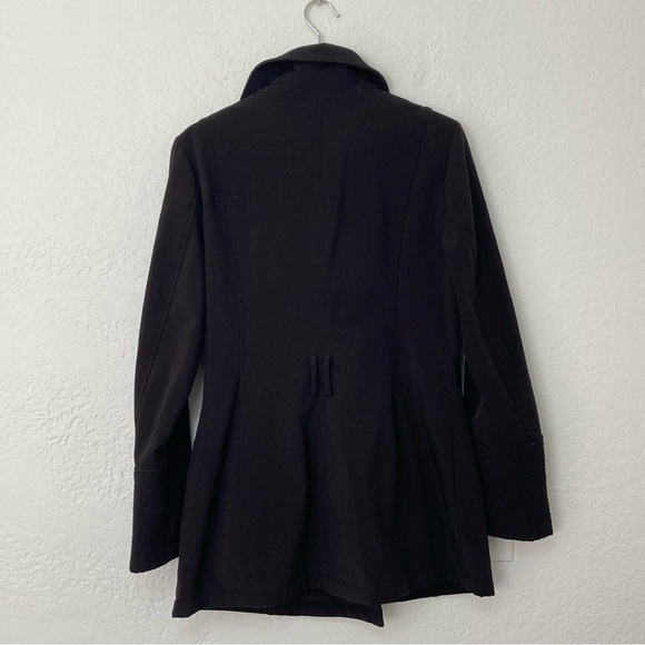 MICHAEL Michael Kors Long Black Moto Style Jacket Coat, Size M - Picture 3 of 7